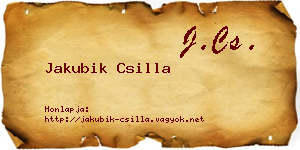 Jakubik Csilla névjegykártya